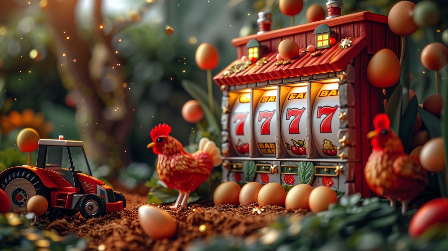 Chicken-themed slot machine