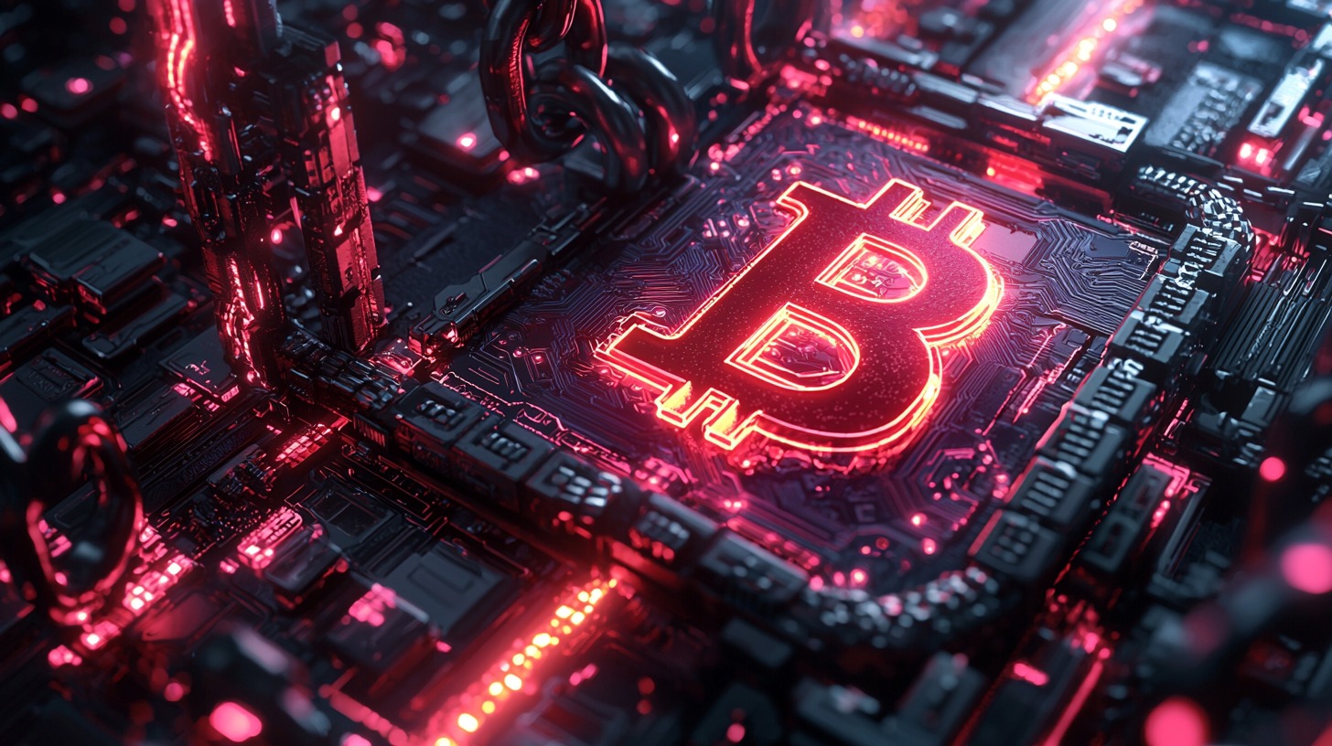 Gambling platform with blockchain symbols